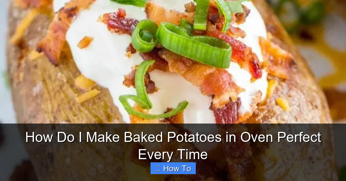 How Do I Make Baked Potatoes in Oven Perfect Every Time
