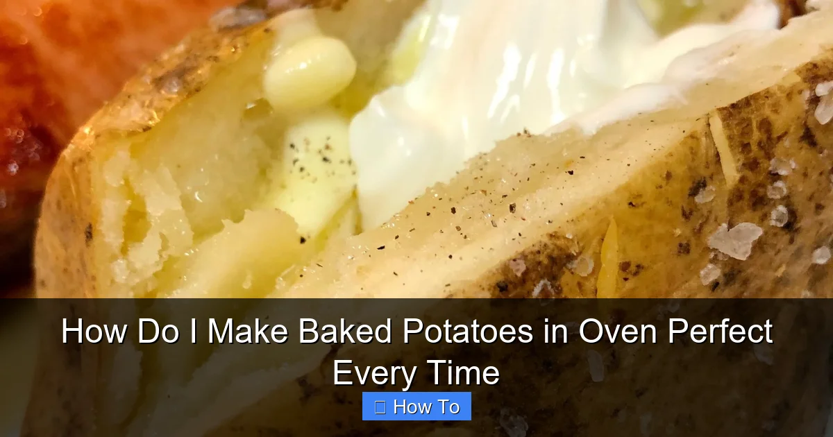 How Do I Make Baked Potatoes in Oven Perfect Every Time