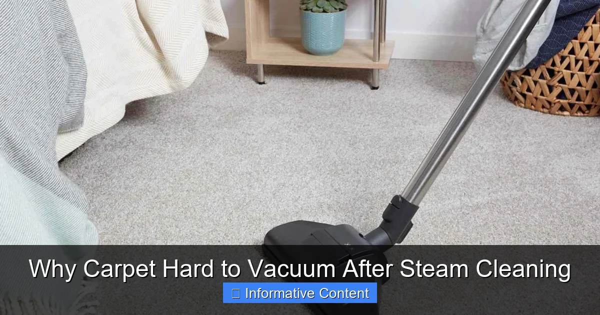 Why Carpet Hard to Vacuum After Steam Cleaning