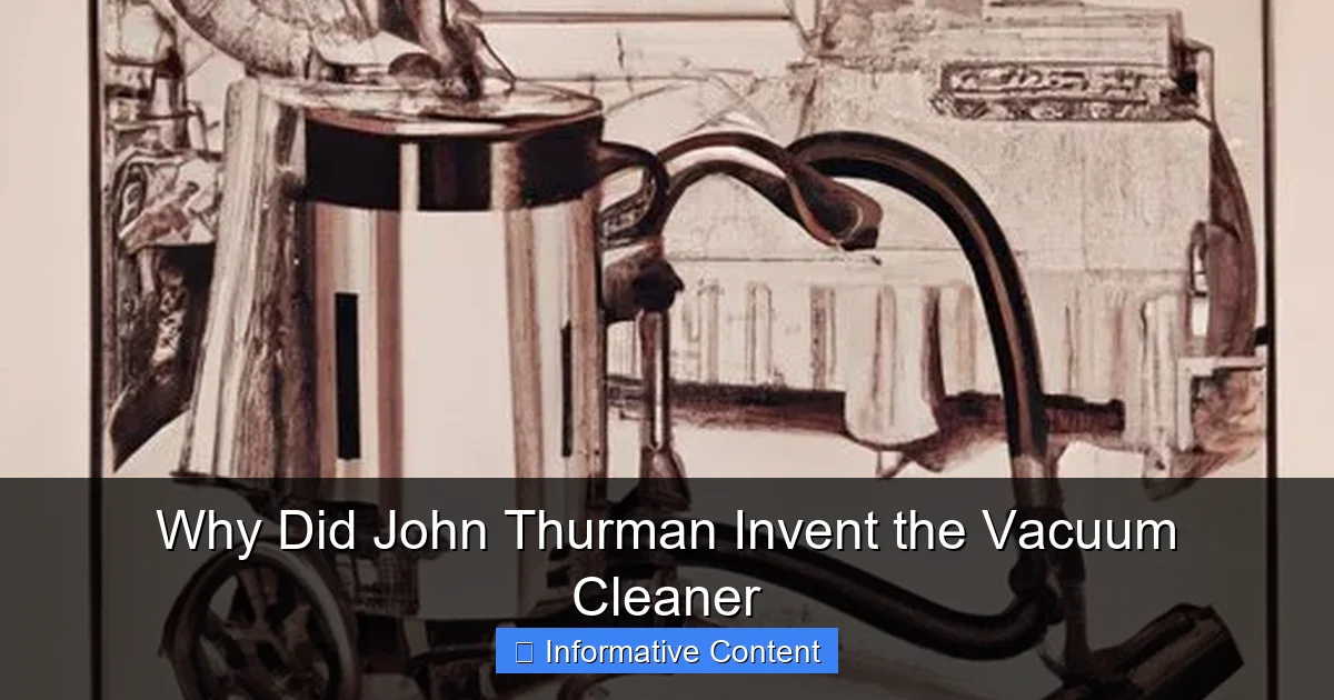 Why Did John Thurman Invent the Vacuum Cleaner