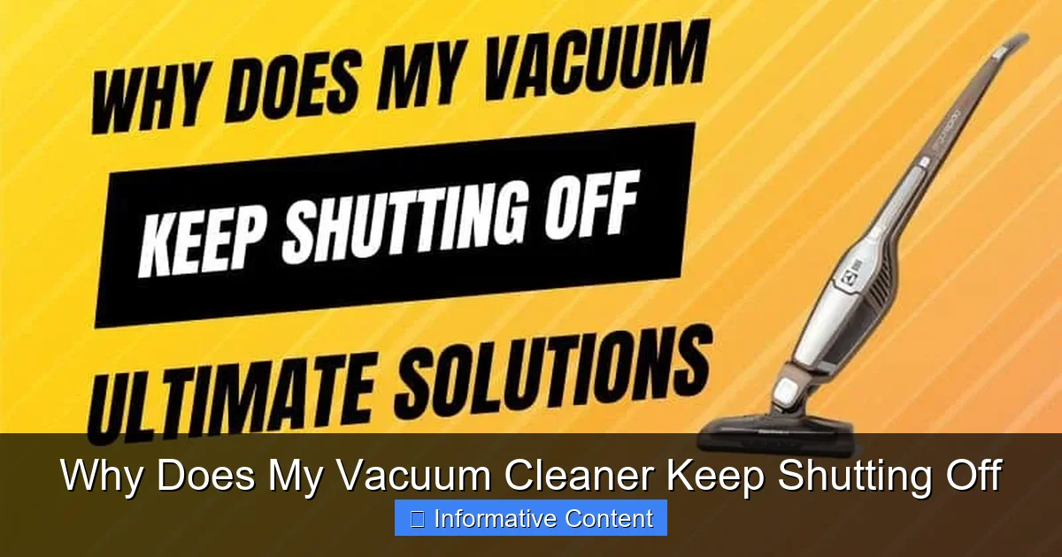 Why Does My Vacuum Cleaner Keep Shutting Off