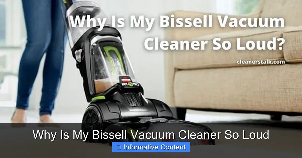 Why Is My Bissell Vacuum Cleaner So Loud