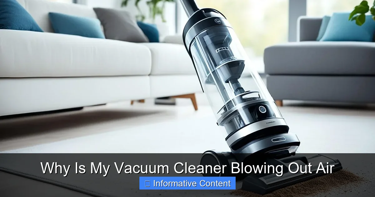 Why Is My Vacuum Cleaner Blowing Out Air