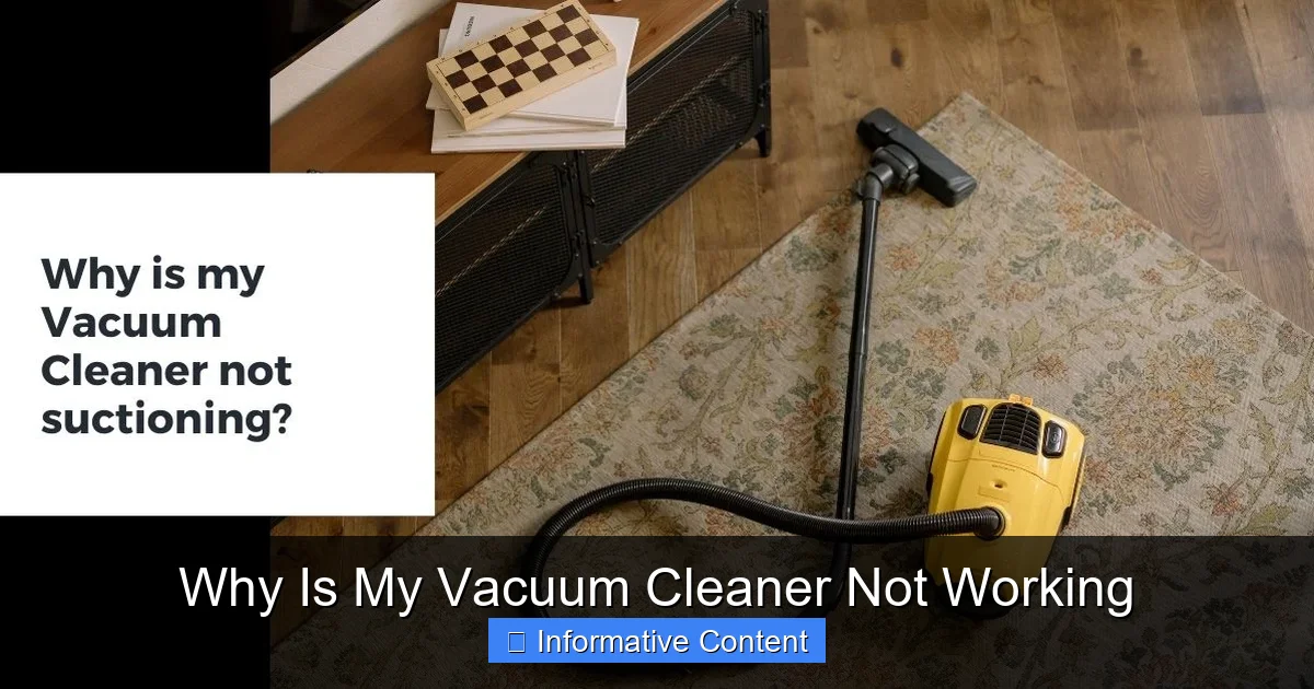 Why Is My Vacuum Cleaner Not Working