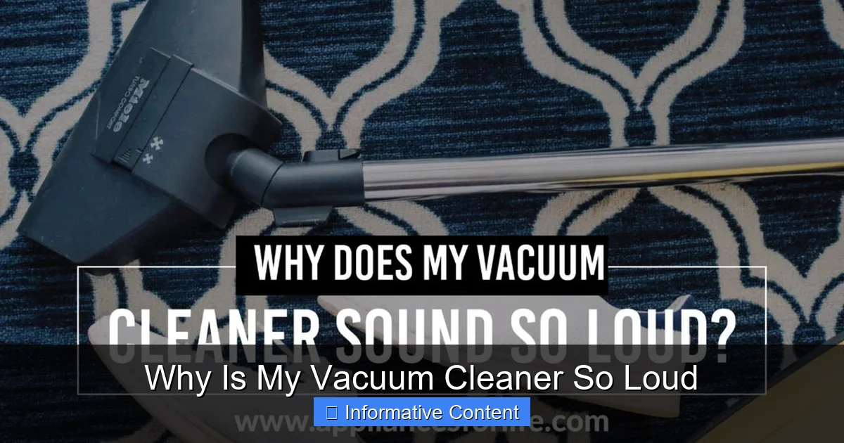 Why Is My Vacuum Cleaner So Loud