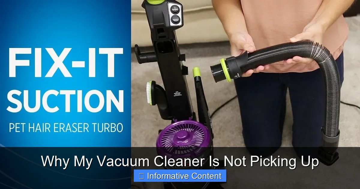 Why My Vacuum Cleaner Is Not Picking Up