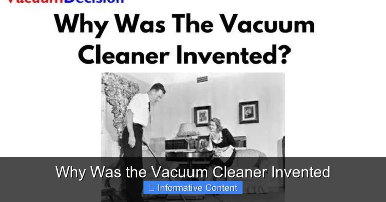 Why Was the Vacuum Cleaner Invented