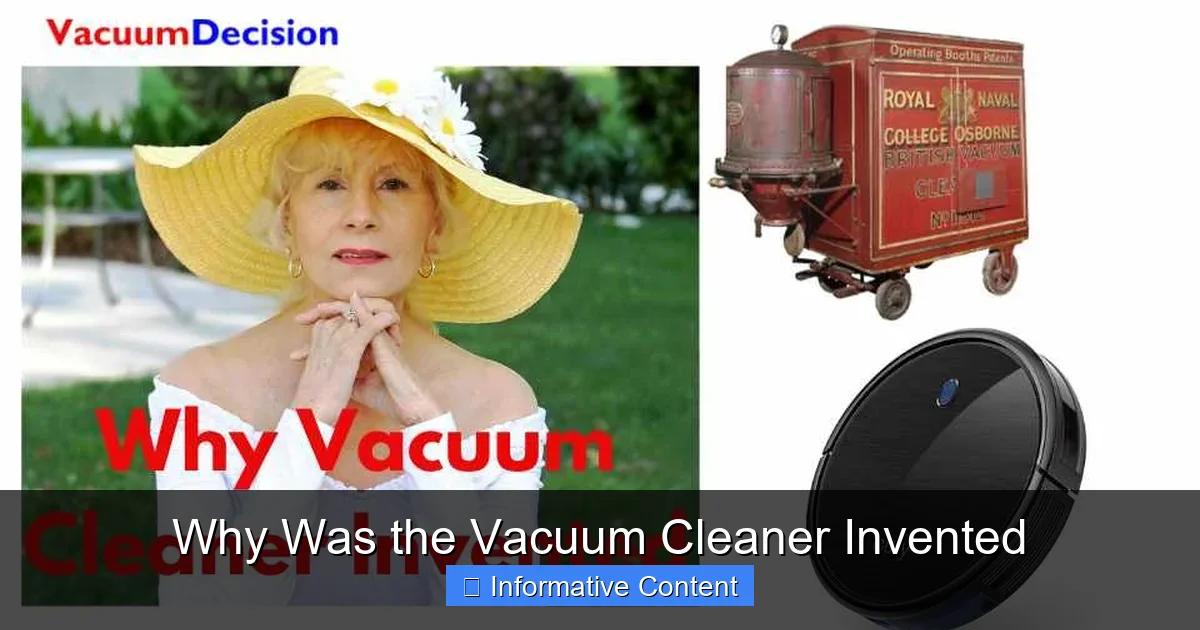 Why Was the Vacuum Cleaner Invented
