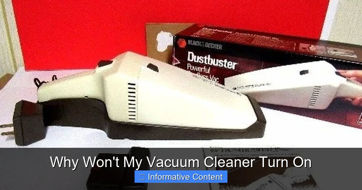 Why Won't My Vacuum Cleaner Turn On