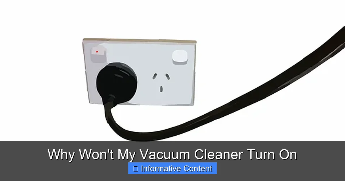 Why Won't My Vacuum Cleaner Turn On