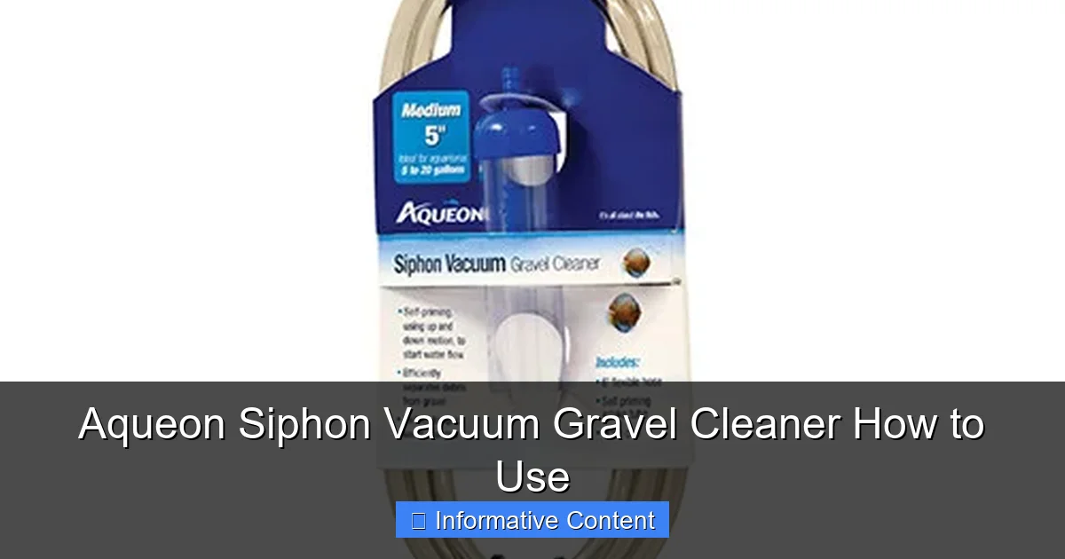 Aqueon Siphon Vacuum Gravel Cleaner How to Use