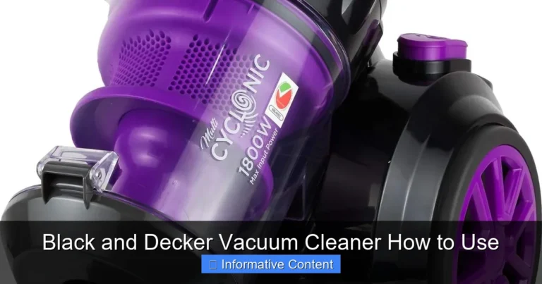Black and Decker Vacuum Cleaner How to Use