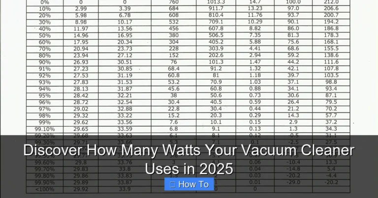 Discover How Many Watts Your Vacuum Cleaner Uses in 2025