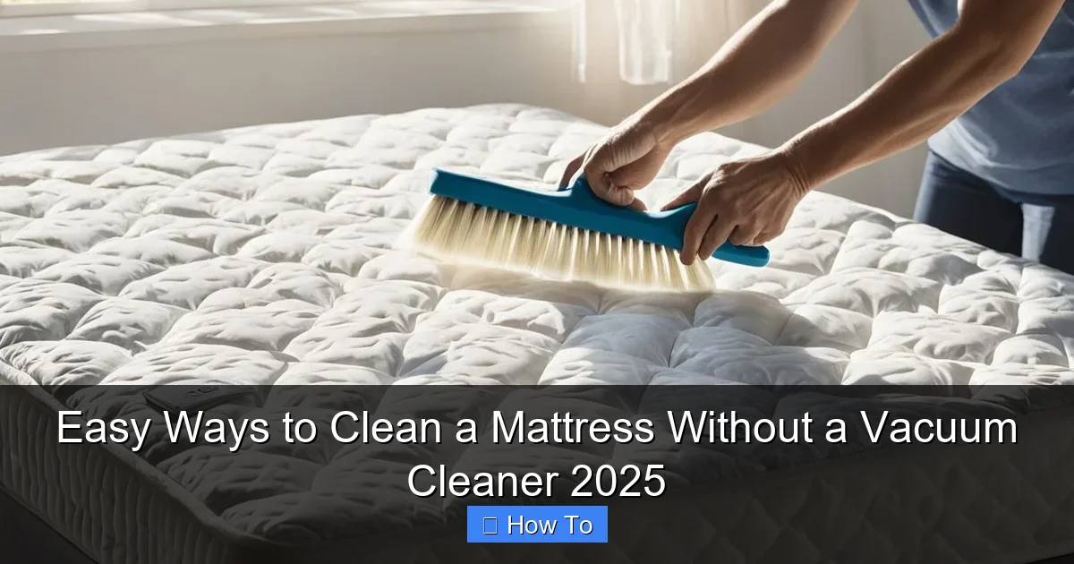 Easy Ways to Clean a Mattress Without a Vacuum Cleaner 2025