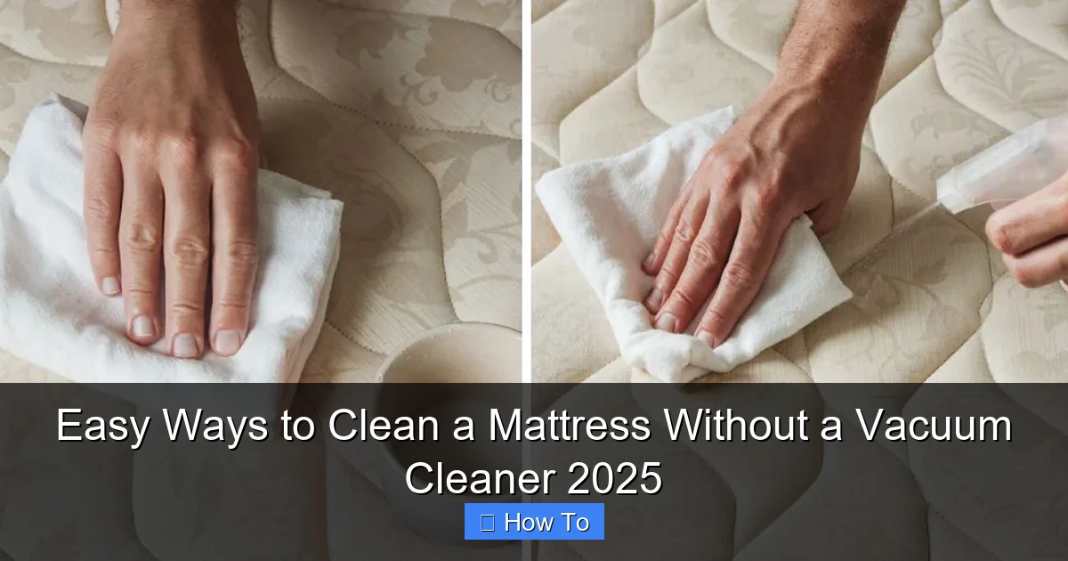 Easy Ways to Clean a Mattress Without a Vacuum Cleaner 2025