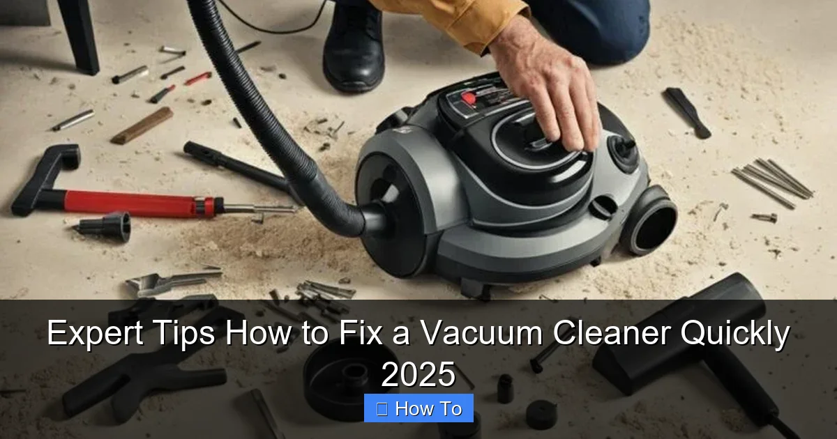 Expert Tips How to Fix a Vacuum Cleaner Quickly 2025