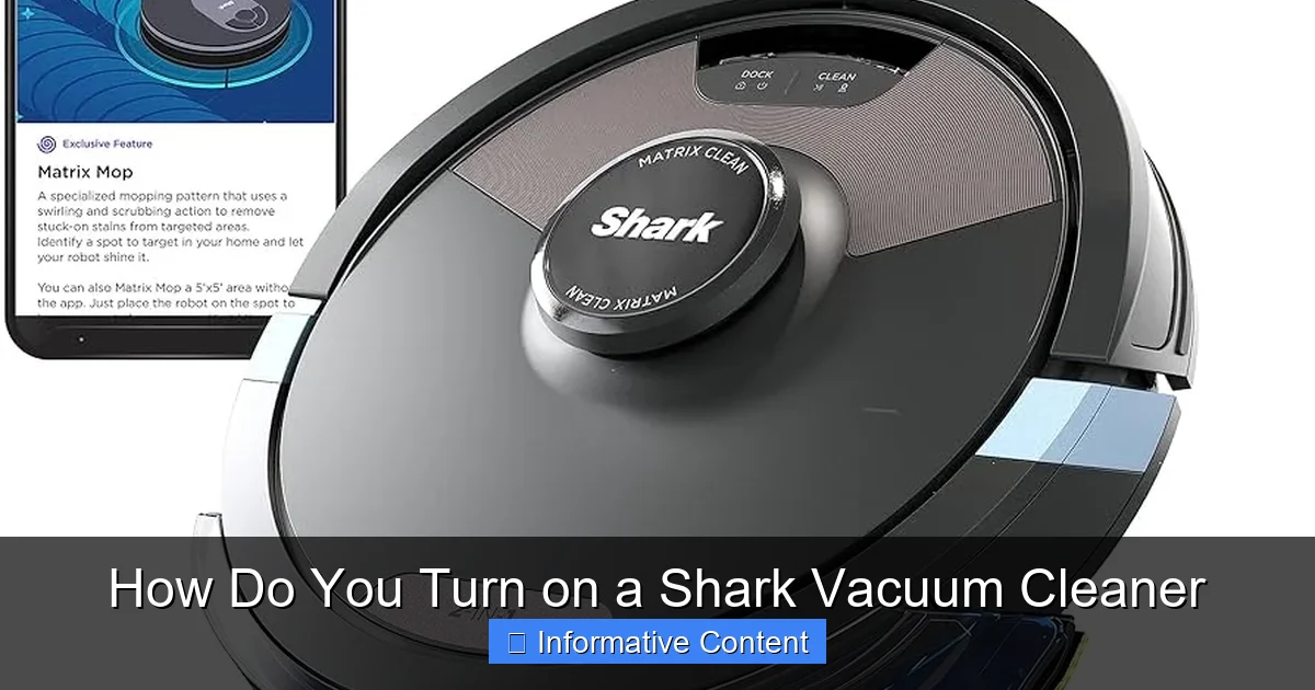 How Do You Turn on a Shark Vacuum Cleaner