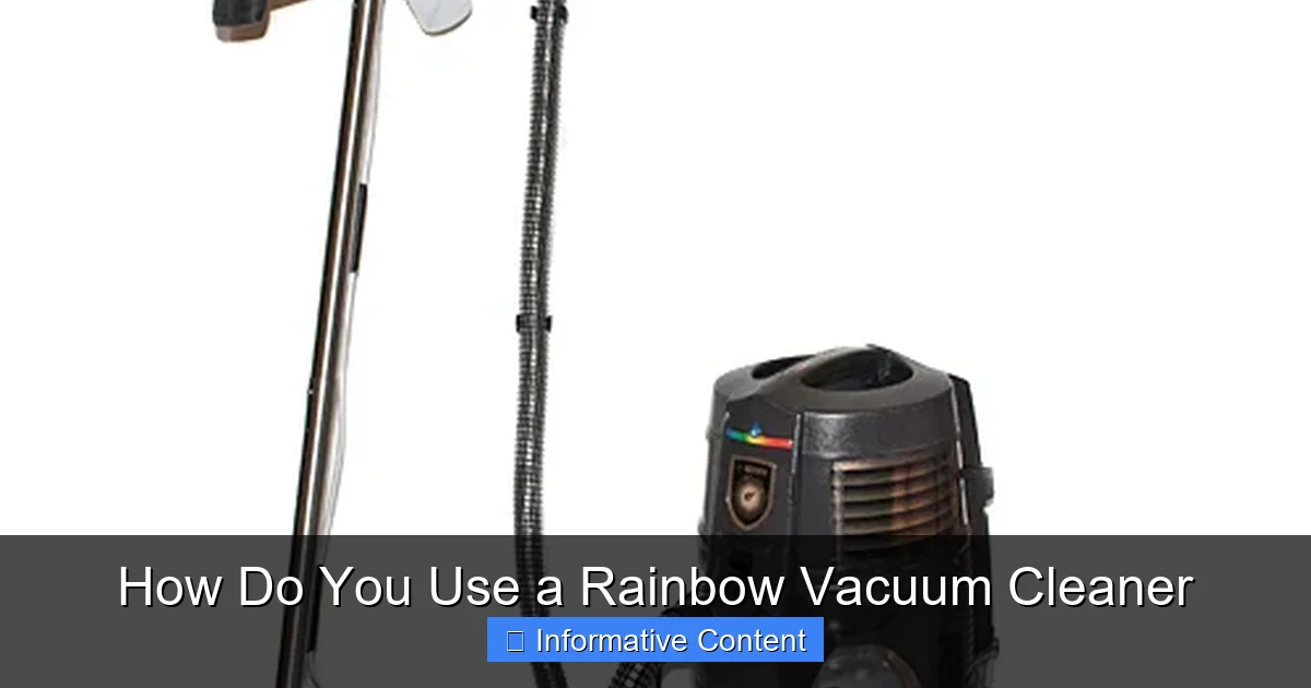 How Do You Use a Rainbow Vacuum Cleaner