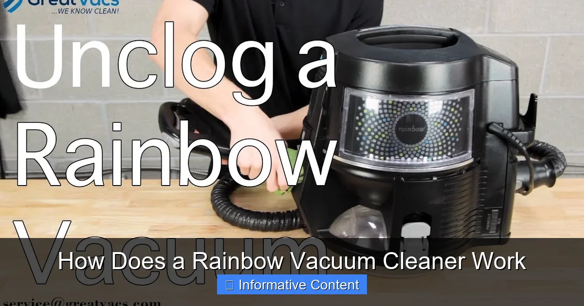 How Does a Rainbow Vacuum Cleaner Work
