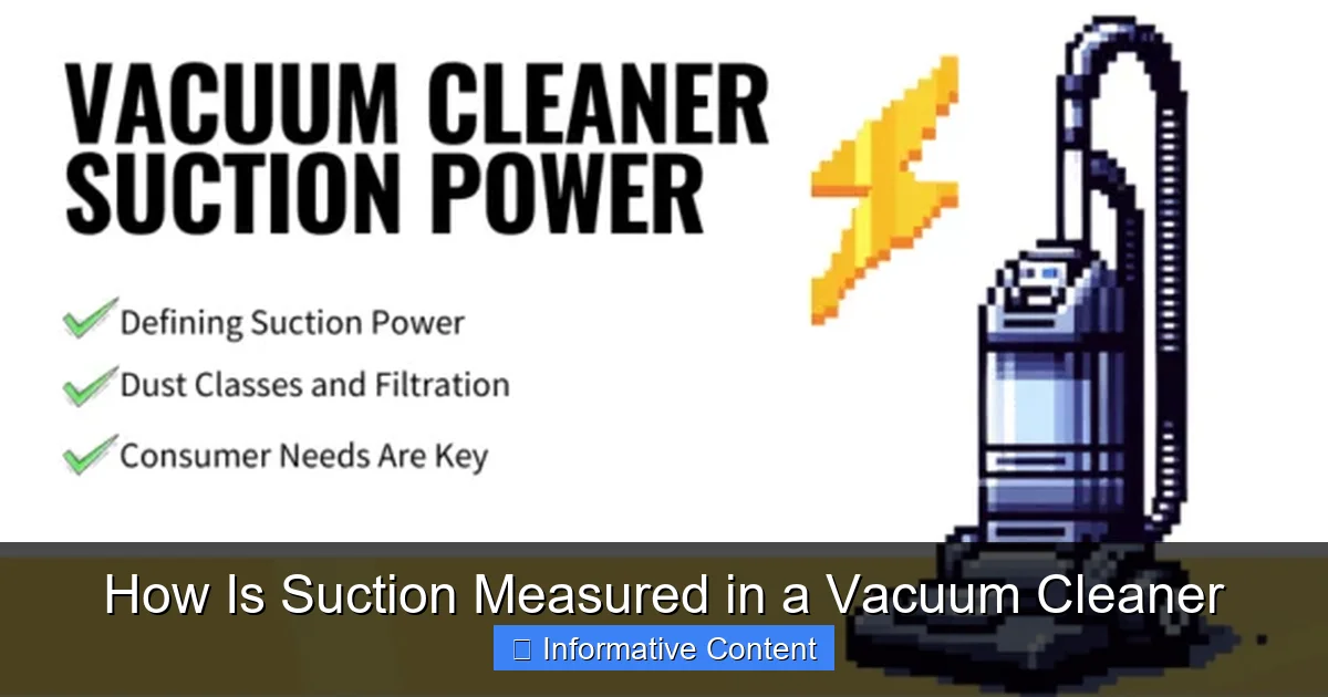 How Is Suction Measured in a Vacuum Cleaner