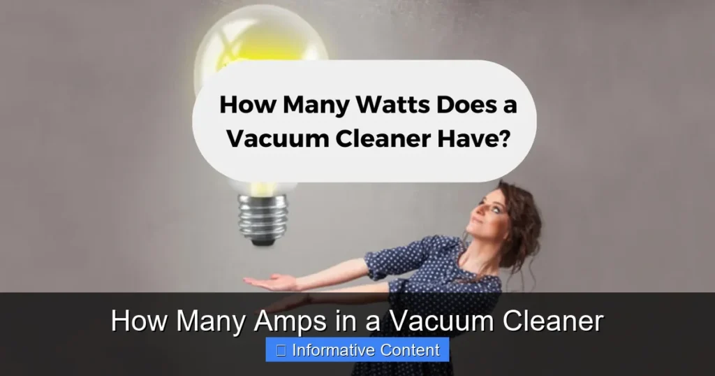 How Many Amps in a Vacuum Cleaner