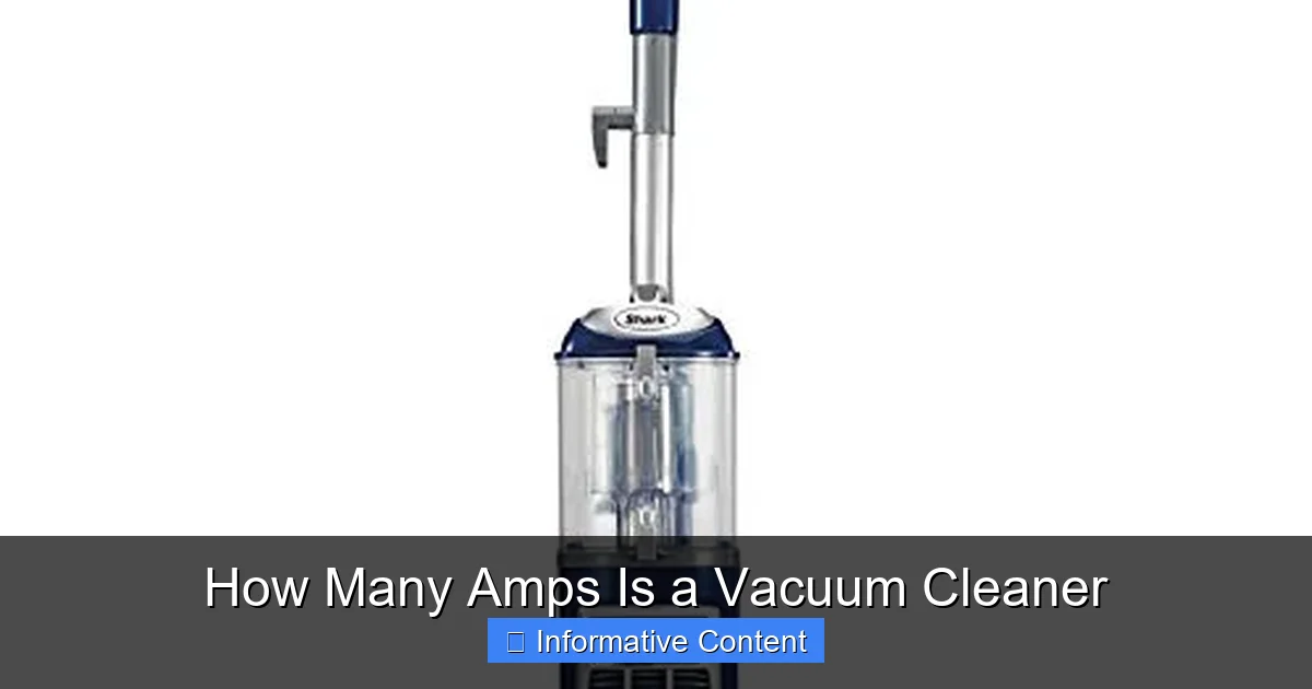 How Many Amps Is a Vacuum Cleaner
