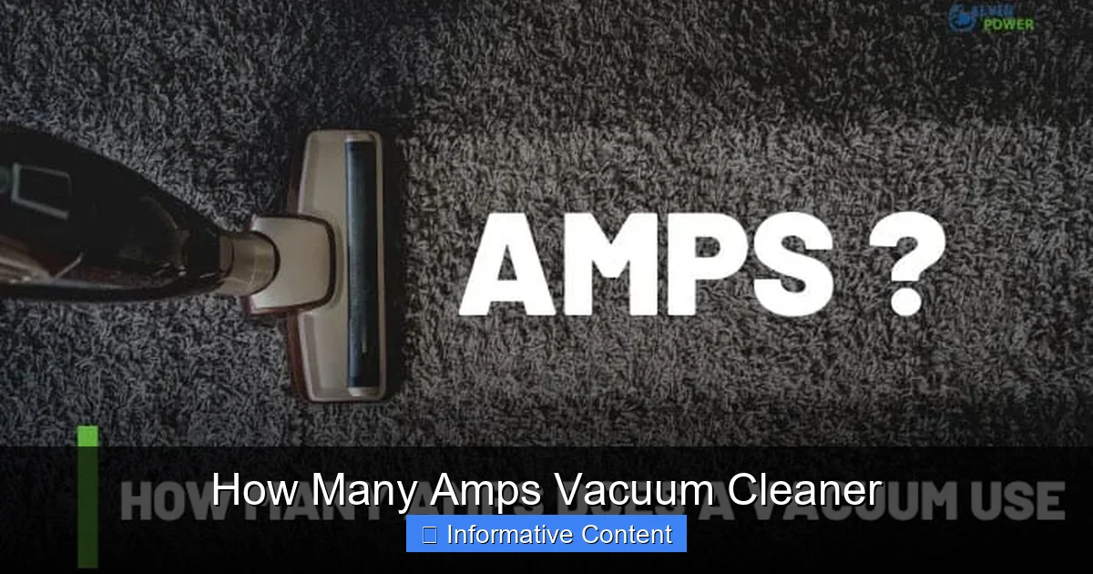 How Many Amps Vacuum Cleaner