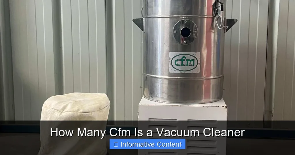 How Many Cfm Is a Vacuum Cleaner