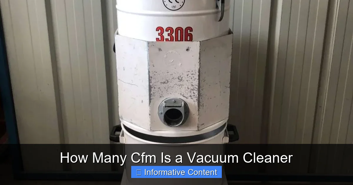How Many Cfm Is a Vacuum Cleaner