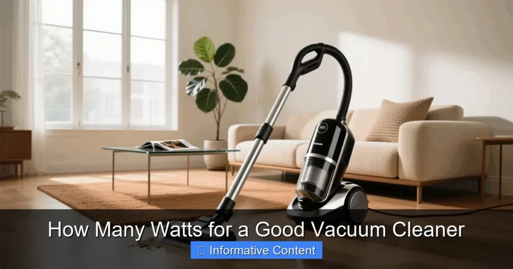 How Many Watts for a Good Vacuum Cleaner