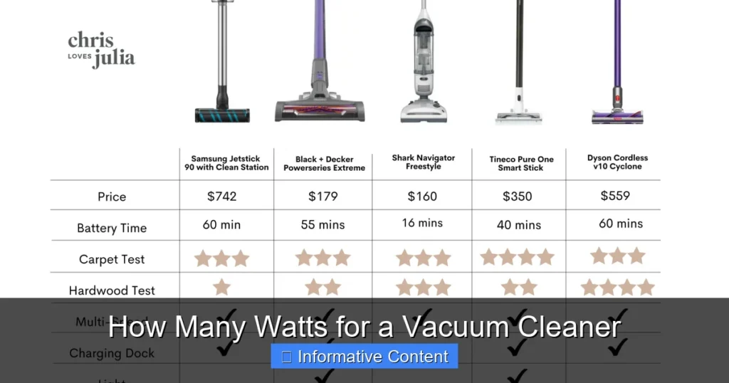 How Many Watts for a Vacuum Cleaner