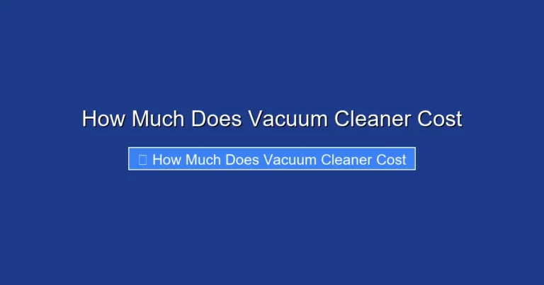 How Much Does Vacuum Cleaner Cost