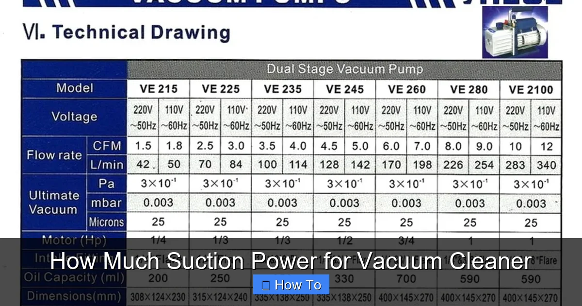 How Much Suction Power for Vacuum Cleaner