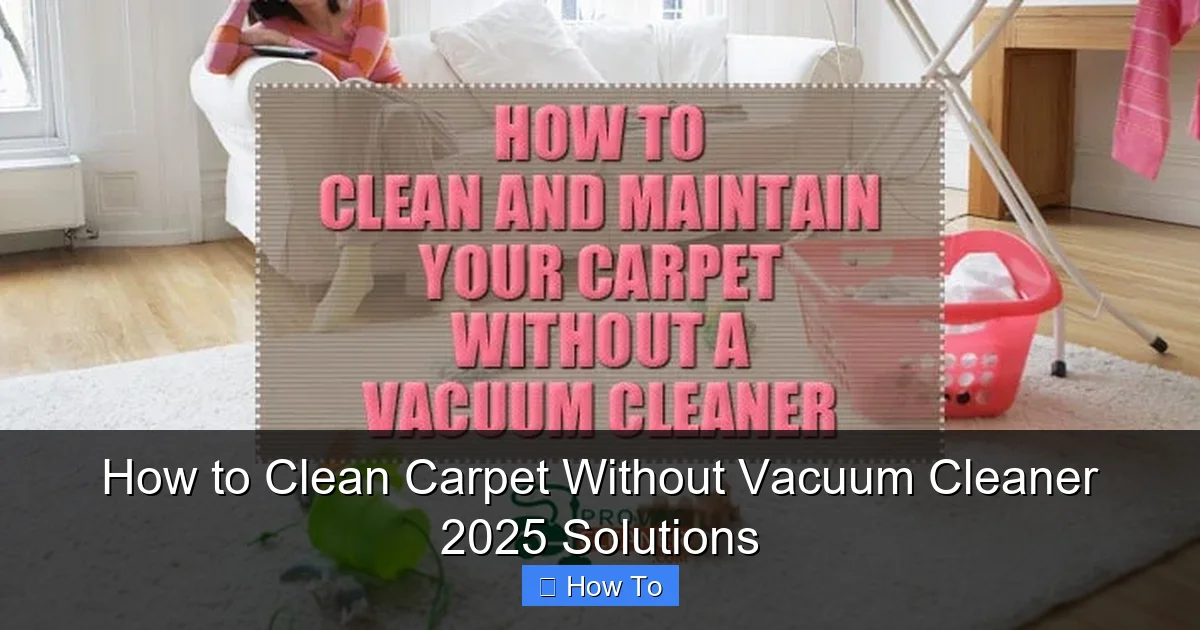 How to Clean Carpet Without Vacuum Cleaner 2025 Solutions
