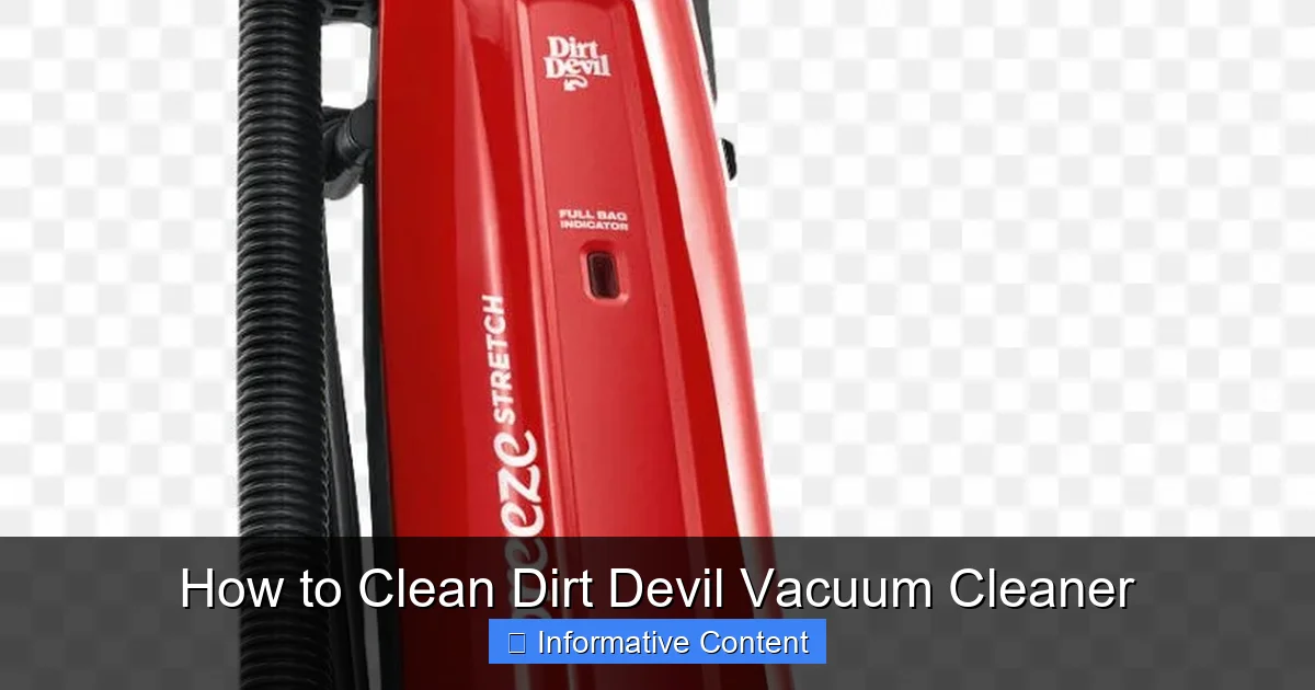 How to Clean Dirt Devil Vacuum Cleaner