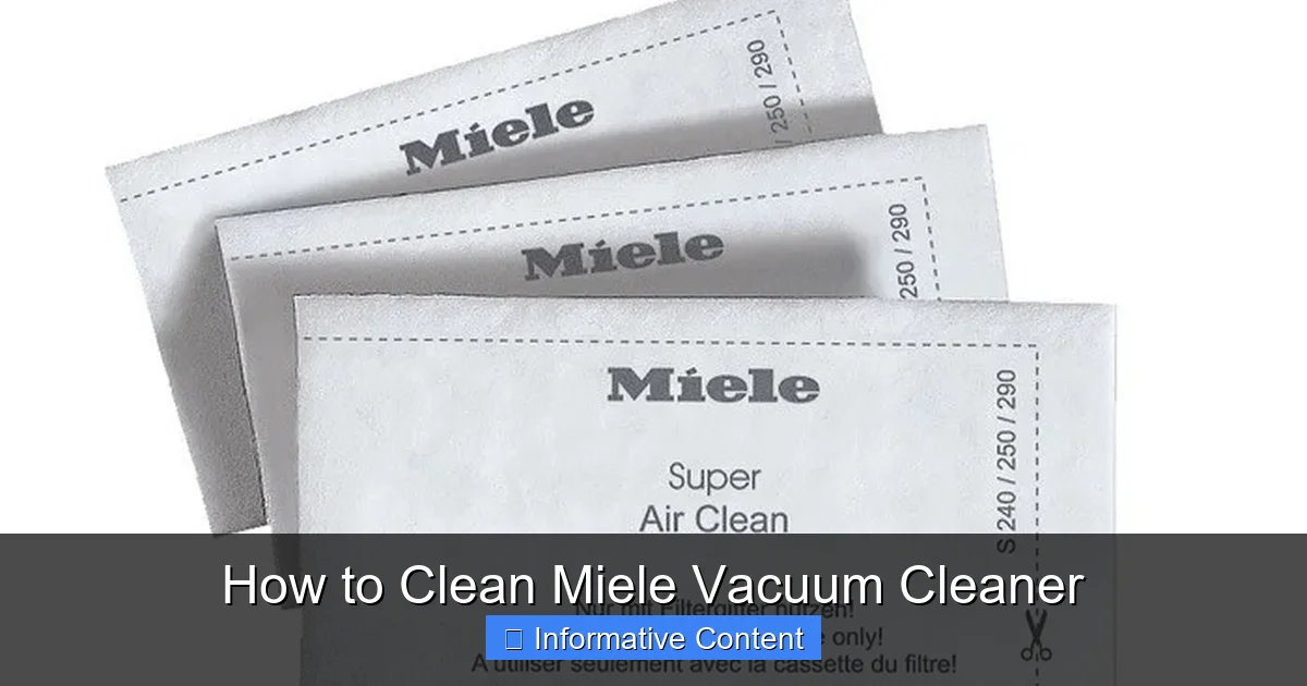 How to Clean Miele Vacuum Cleaner