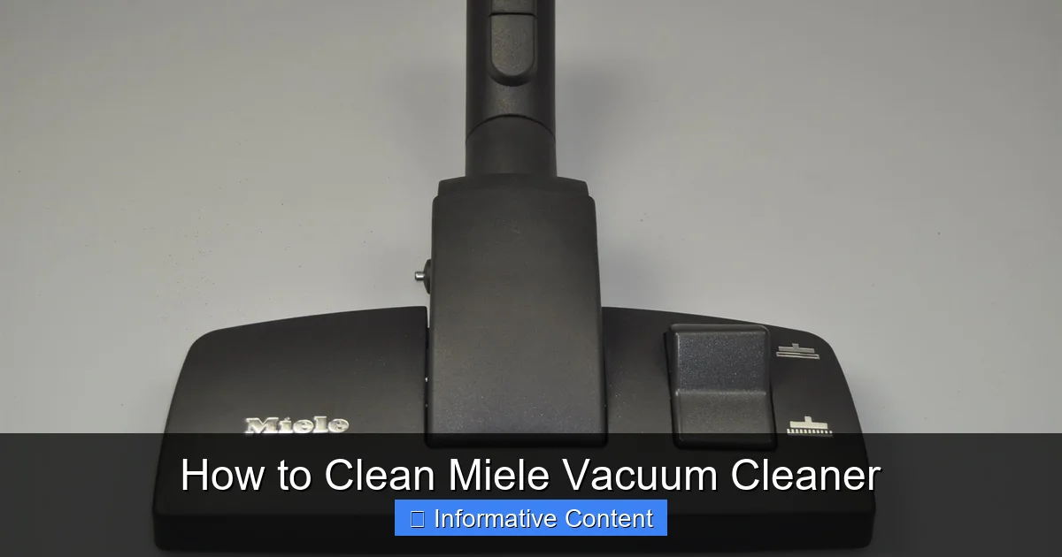 How to Clean Miele Vacuum Cleaner