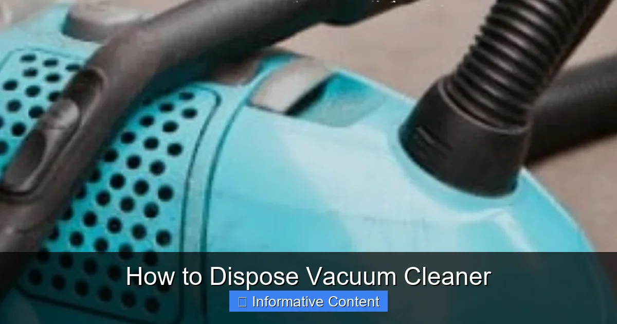 How to Dispose Vacuum Cleaner