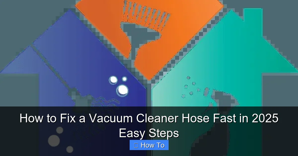 How to Fix a Vacuum Cleaner Hose Fast in 2025 Easy Steps