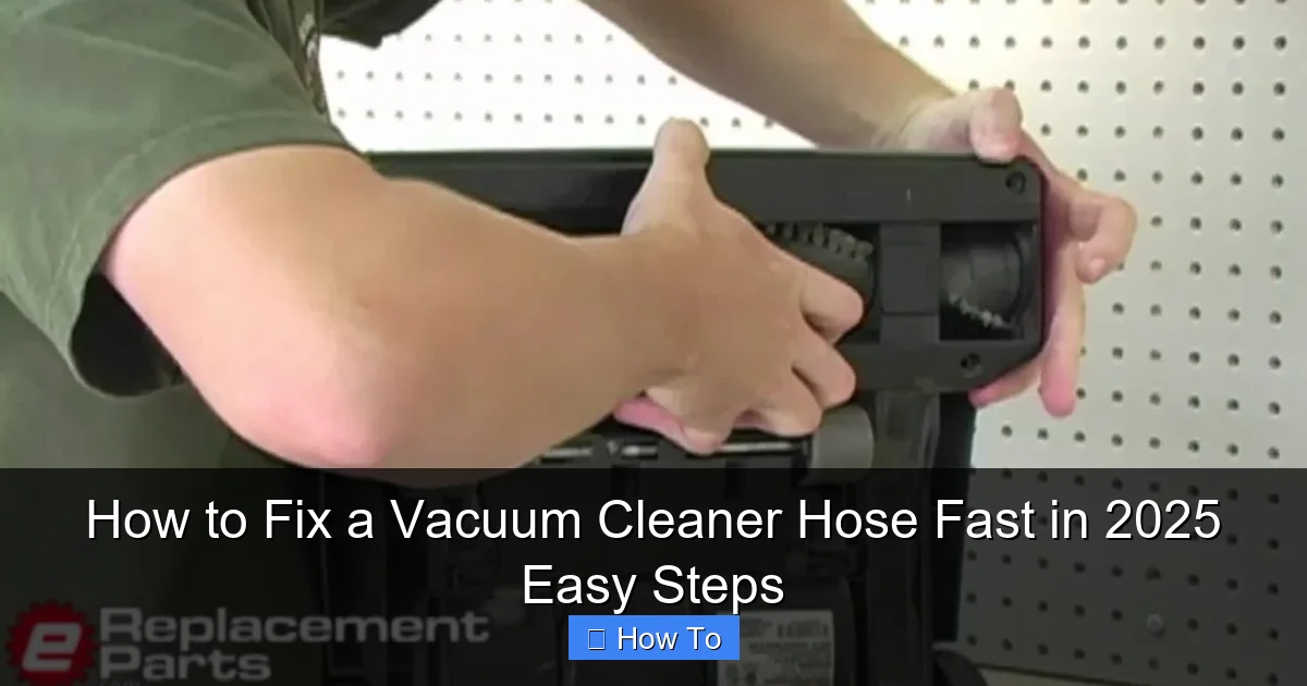 How to Fix a Vacuum Cleaner Hose Fast in 2025 Easy Steps