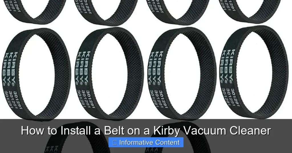 How to Install a Belt on a Kirby Vacuum Cleaner