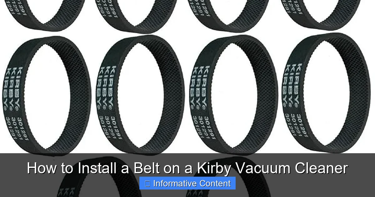 How to Install a Belt on a Kirby Vacuum Cleaner