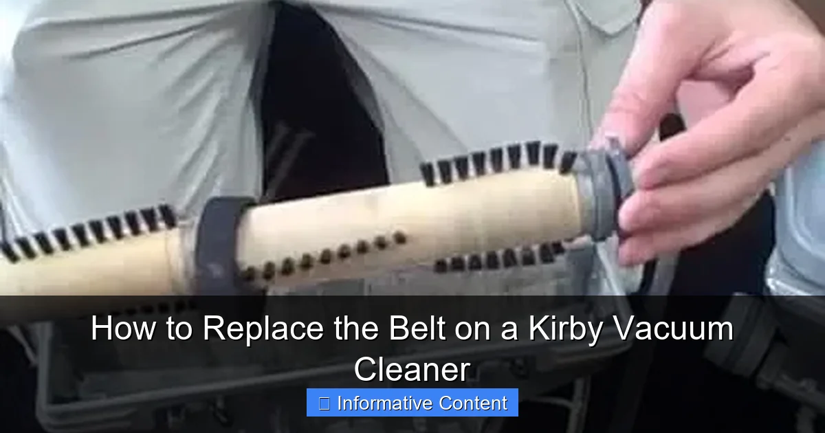 How to Replace the Belt on a Kirby Vacuum Cleaner