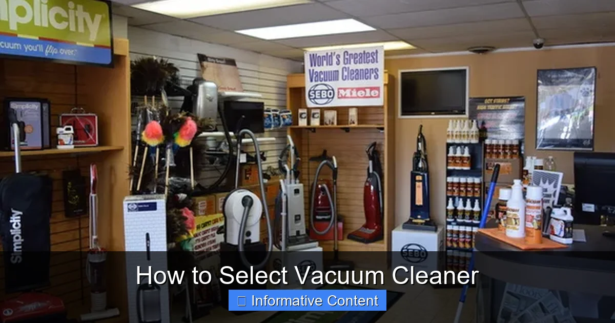 How to Select Vacuum Cleaner