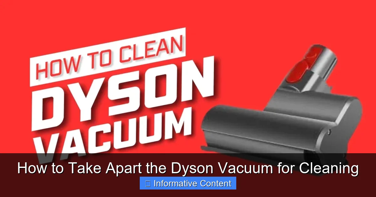 How to Take Apart the Dyson Vacuum for Cleaning