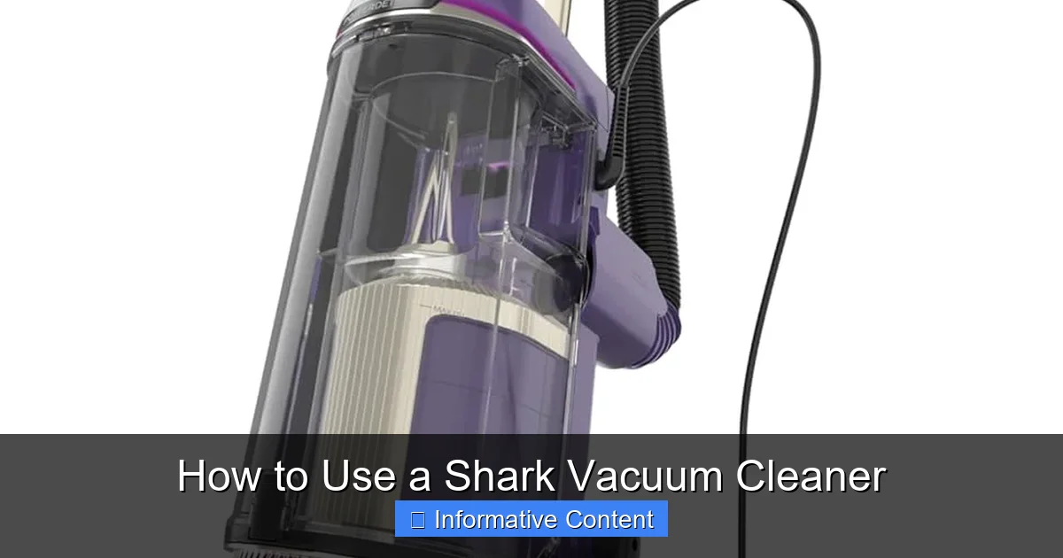 How to Use a Shark Vacuum Cleaner