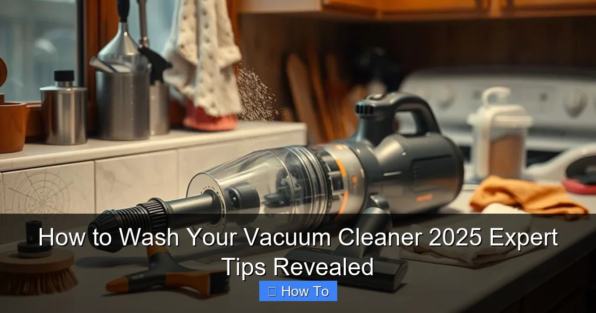 How to Wash Your Vacuum Cleaner 2025 Expert Tips Revealed