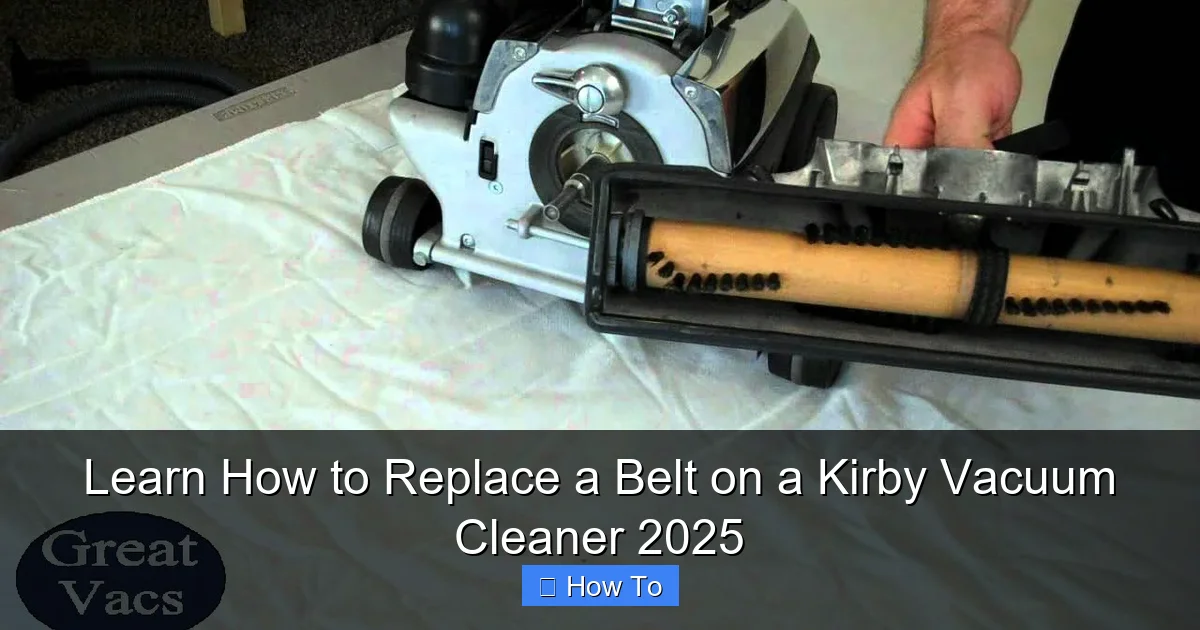 Learn How to Replace a Belt on a Kirby Vacuum Cleaner 2025