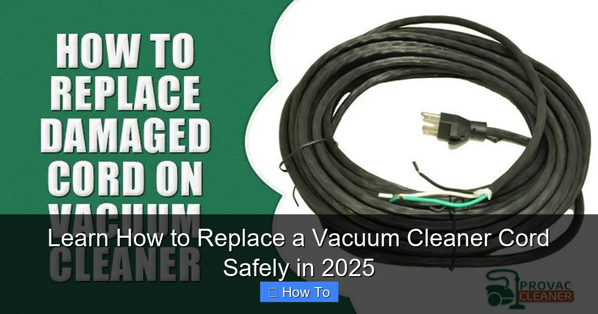 Learn How to Replace a Vacuum Cleaner Cord Safely in 2025