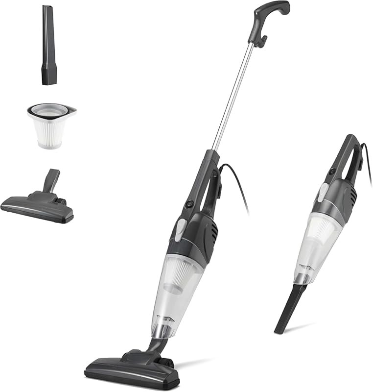 Amazon Basics 2-in-1 Corded Stick Vacuum with HEPA Filter and Crevice 
